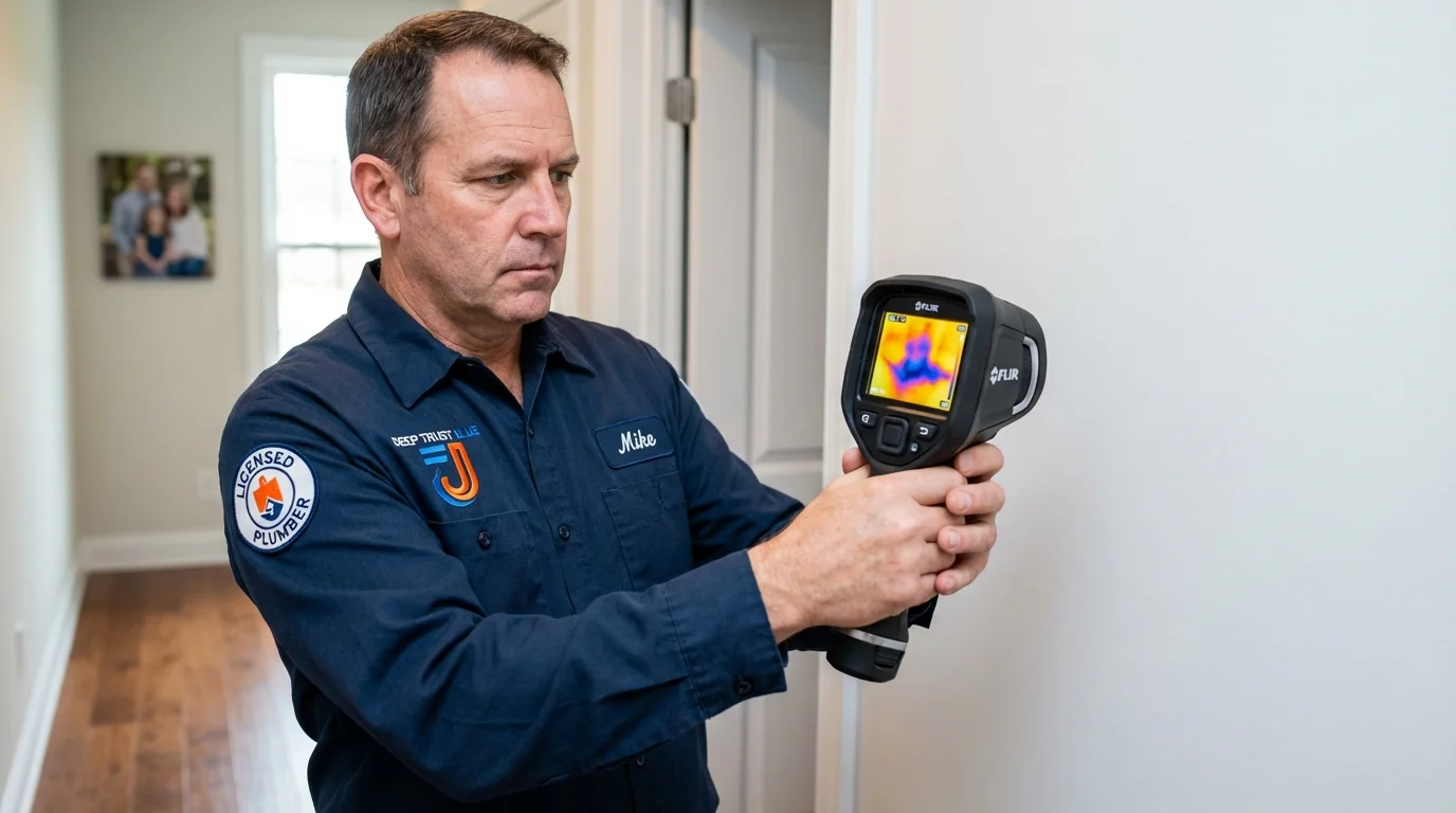 Thermal imaging leak detection by Johns Plumbing LLC in Justice